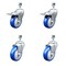 Service Caster 4 Inch Blue Polyurethane Swivel 12mm Stem Caster Total Lock Brake SCC, 2PK SCC-TSTTL20S414-PPUB-BLUE-M1215-2-S2 - alternate 1